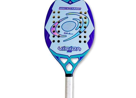 Raquete de Beach Tennis Vision White Carbon 25